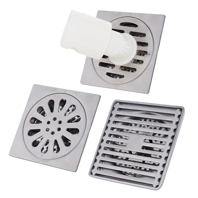 

CVBAB floor drain set 304 stainless steel washing machine floor drain shallow water seal deodorant floor drain shower room floor drain large flow thickening anti-blocking three sets CV330-3