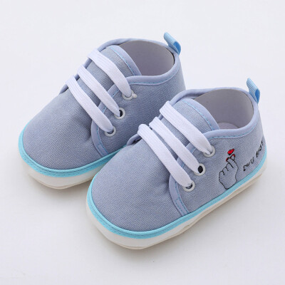 

Newborn Baby Girls&Boys Soft Shoes Soled Loving Letter Print Footwear Crib Shoes