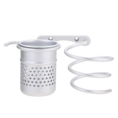 

Wall Mounted Hair Dryer Drier Comb Holder Rack Stand Set Storage Organizer