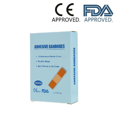 

100 Count Water-Proof Adhesive Bandage Strips Sterile Breathable Transparent Bandages First Aid Supplies