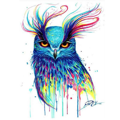 

DIY Diamond Painting Cross Stitch Animal Owl Embroidery Round Full Diamond Shiny Colorful Home Decoration Gifts 3040cm