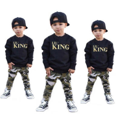 

2pcs Toddler Infant Kids Baby Boys Summer Clothing T-shirt TopsPant Outfits Set