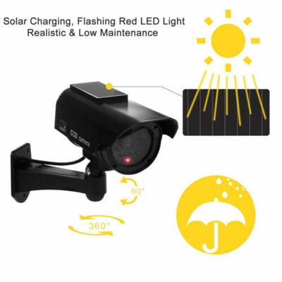 

Dummy Security Camera Fake Outdoor LED Blink Flashing Light CCTV Surveillance