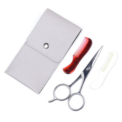 

4pcsset Men Hair Cutting Beard Care Scissors Comb Nose Hair Clipper Cutter