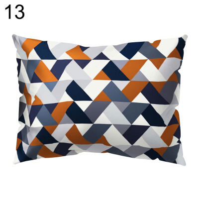 

Color Block Cross Wave Throw Pillow Case Cushion Cover Sofa Bed Car Office Decor