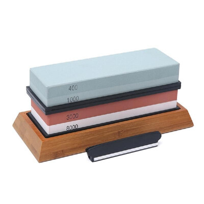 

4001000 30008000 Grit Premium Whetstone Cut Sharpening Stone Set Ideal Sharpener for All Blades Non Slip Base Cutter Sharpener