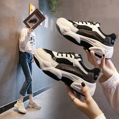 

Old shoes womens sports shoes thick-soled casual Korean womens shoes tide