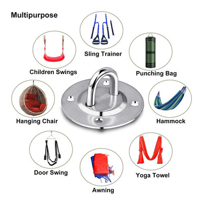 

〖Follure〗Outdoor Indoor Hammock Hook Stainless Steel Wall&Ceiling Mounted Hook