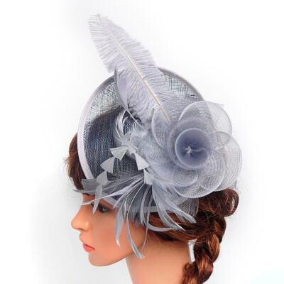 

Women Chic Fascinator Hat Cocktail Wedding Party Church Headpiece Headband