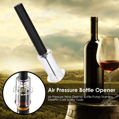 

Air Pressure Wine Opener Bottle Pump Stainless Steel Pin Cork Screw Tools