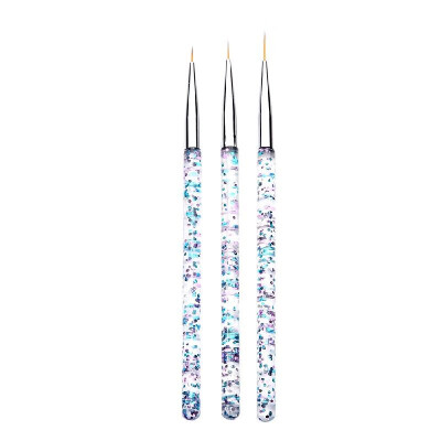 

Acrylic Nail Liner Pen Kit for Drawing Short Strokes Details Blending Elongated Lines Stripes Professional Nail Tool