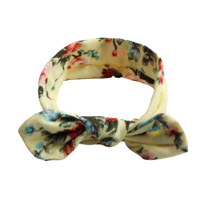 

Baby Girl Hair Accessories Newborn Floral Butterfly Print Bow Elastic Hairband Girls Turban Knot Headbands Baby Girl Headband