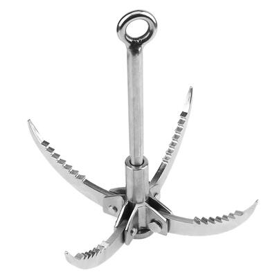 

4 Claw Stainless Steel Folding Grappling Hook Climbing Claws Outdoor Tool