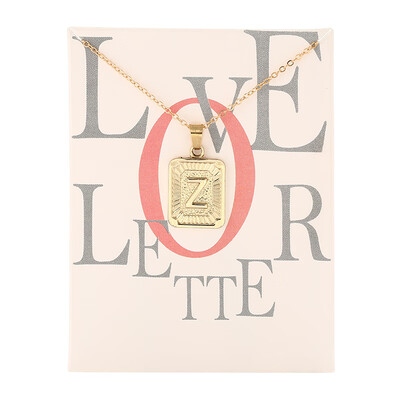 

Card Fashion Brand Series 26 English Letters Alphabet Pendant Necklace For Women Men Jewelry Wholesale