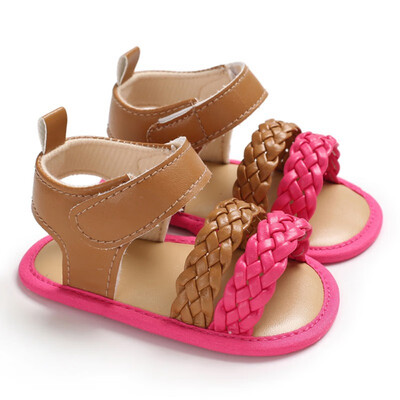 

Baby Girl Sandals Anti-slip Shoes PU Princess Toddler Girls Shoes Soft Sandals