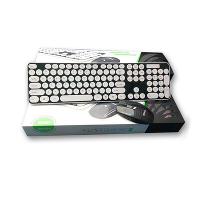 

Factory direct color round chocolate button wireless mouse&keyboard set HK3960 wireless keyboard set