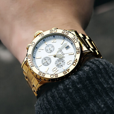

Ancient European large dial casual watch 5022