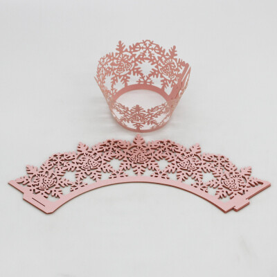 

〖Follure〗24Pcs Christmas Hollow Lace Cup Cake Paper Case Wraps Cupcake Wrapper Black