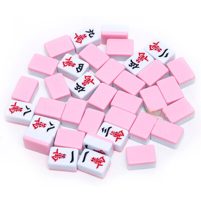 

24mm Portable Mini Mahjong Set Travel Traditional Chinese Game Indoor Entertainment Accessories