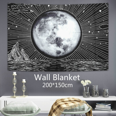 

1PC Black White Wall Blanket Moon Tapestry Wall Hanging for Living Room Bedroom Home Decor