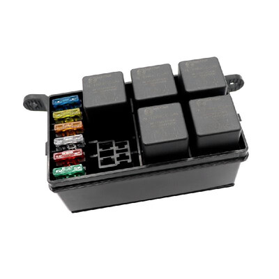 

Hot Sale Fuse Holder Auto 6 Relay Block Holders 5 Road Fit for Car Truck Marine Boat ATV Insurance