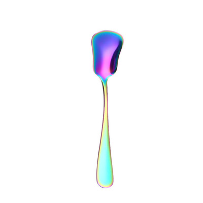 

Toponeto Colorful Spoon Handle Spoons Flatware Ice Cream Drinking Tools Kitchen Gadget