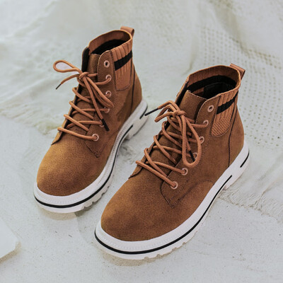 

Martin Boots Autumn&Winter English Wool Korean Edition Fashion Students Flat Bottom Shoes&Childrens Tide