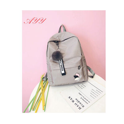 

Women Canvas Shoulder Backpack School Rucksack Travel Satchel Embroidery Bag