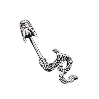 

Fashion Body Jewelery Crystal Dragon Shape Navel Nail Color Silver