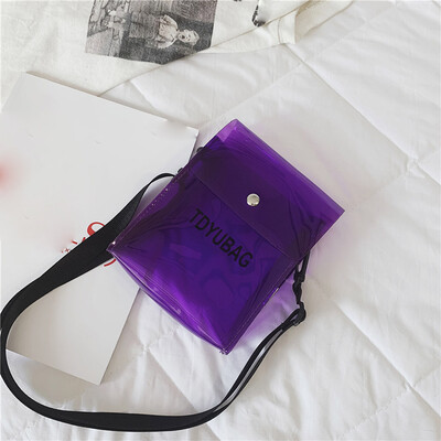 

Tailored Fashion Lady Letter Transparent Waterproof Mobile Phone Shoulder Messenger Bag