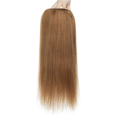

Thick Hidden Invisible Human Hair Extension One Piece Secret Miracle Wire in Hairpieces No Clip No Tape in Remy Hair