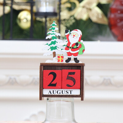 

Siaonvr Christmas Decorations European Pastoral Craft Wooden Creative Ornaments Calendar