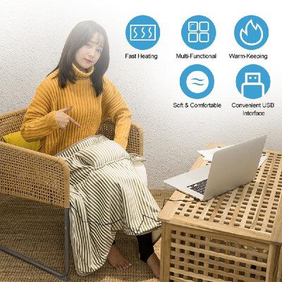 

5V Electric Blanket Fall Winter Soft Comfortable Fast Heating Wraps Home Office Use USB Interface Warm-Keeping Blanket