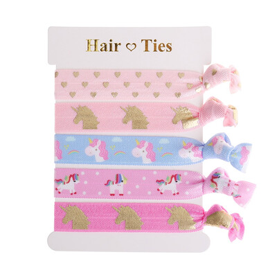 

Unicorn Hair Ties Valentines Day Party Favors Birthday Gifts Supplies - Girls Elastic Ponytail Holders Decorations