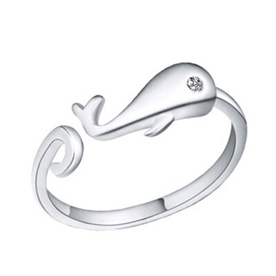 

color silver opening ring Korean jewelry sweet gift