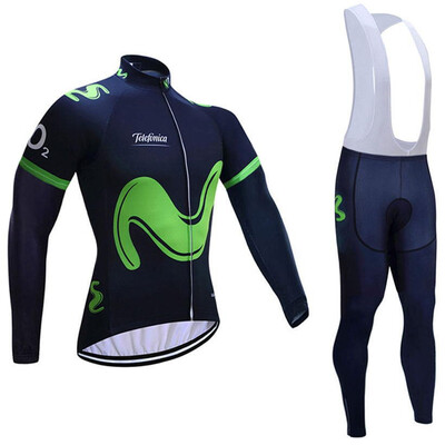 

Cycling jersey 2018 pro team Movistar winter thermal fleece cycling clothing set ropa ciclismo invierno bike jersey bib pants kit