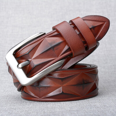 

Fashion Mens Belts High Quality Genuine Leather luxury Belt Vintage Design Pin Buckle Belt Male leisure Jeans Strap Belts Men