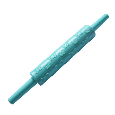 

Plastic Flower Heart Embossing Rolling Pin DIY Cookies Fondant Cake Dough Roller