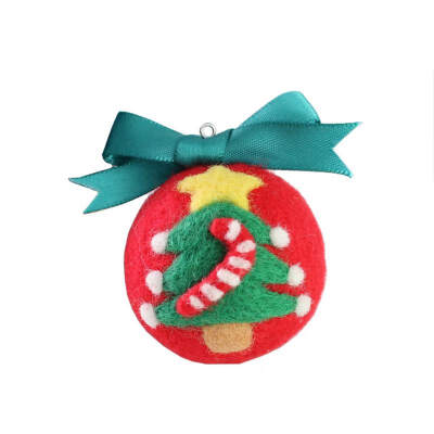 

Christmas Handmade DIY Wool Felt Material Bag Keychain Decoration Felting Crafts Needle Felting Kit