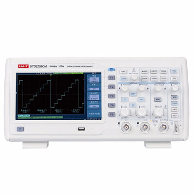 

UNI-T UTD2202CM 2 Channel Digital Storage Oscilloscope 200MHz Bandwidth 1GSs Sample Rate 7 "Color Screen Desktop Oscopemeter