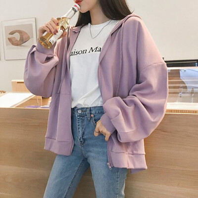 

Tailored Fashion Women Cardigan Top Hoodie Long Sleeve Blouse Loose Sweatshirt Coat