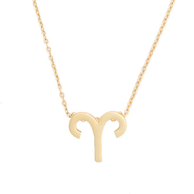 

1 Pcs Fashion Jewelry Zodiac 12 Constellation Aries Pendant Necklace For Women Gifts