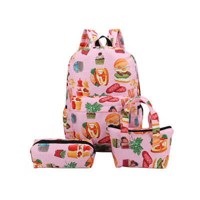 

Tailored Canvas Dot Backpack Cute Teen Girls Backpacks Set 3 Pcs School Bookbags