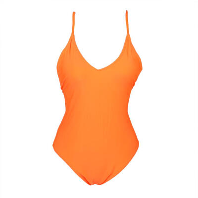 

Solid Color One Piece Bikini Swimsuit Sexy Backless Women Padded Beachwear