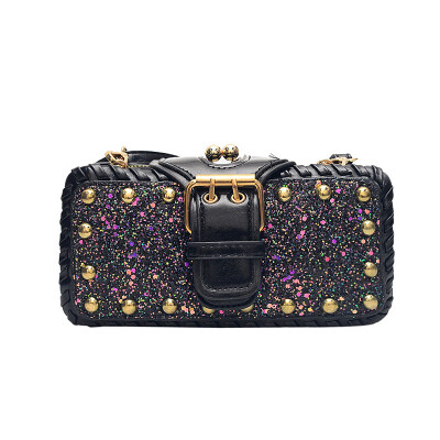 

Tailored Fashion Bling Crossbody Bag For Women Small Rivet Handbag Sequins Shoulder Bag