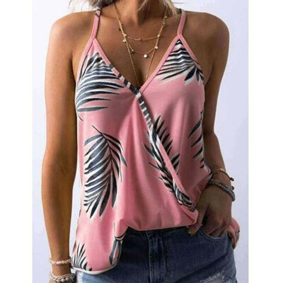 

Nw Women Casual Camisole Floral Strappy Vest Top Sleeveless Blouse Tank T-Shirt