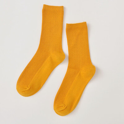 

Rainbow Soft Socks Pair Socks Cotton Bright Funny Pure In Socks yellow
