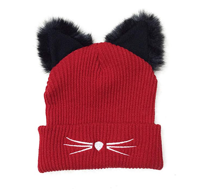 

Cat hat Beanies for Women Knitting 2018 New Black