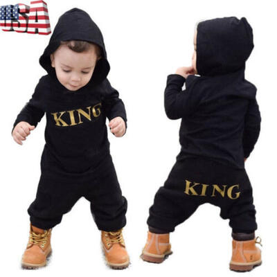 

US Newborn Infant Baby Boy Kid King Romper Jumpsuit Bodysuit Clothes Outfits New