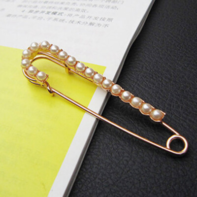 

New Safety Pins Women Crystal Brooches Sliver Gold Catch Scarf or Lapel Jewelry